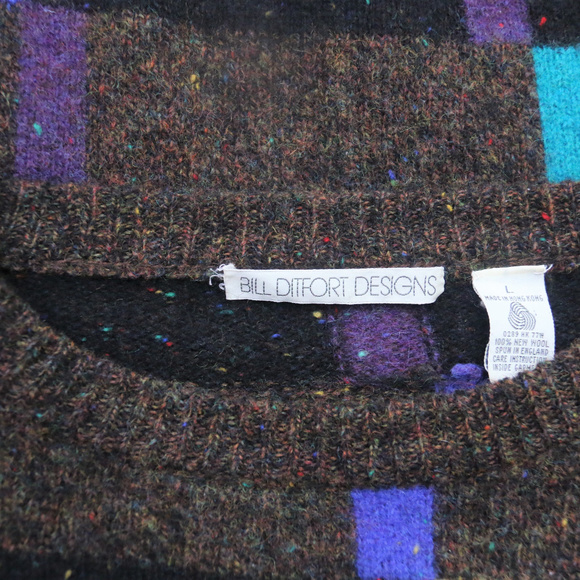 90's Vintage "BILL DITFORT DESIGNS" Wool Sweater - Picture 2 of 5